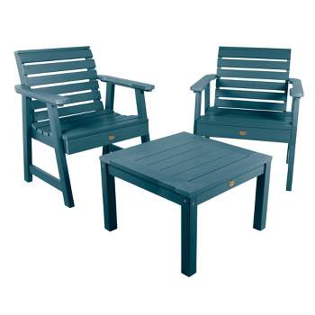 Weatherly 3pc Outdoor Set with Chairs & Square Side Table - highwood
