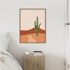 Amanti Art Cactus Against Earthy Brown And Beige Tones by Little Dean Canvas Wall Art Print Framed - 4 of 4