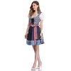 Vintage 3-Piece Plaid Dress Costume Square Neck Dress with Crop Top and Lace Trim Apron - 2 of 3