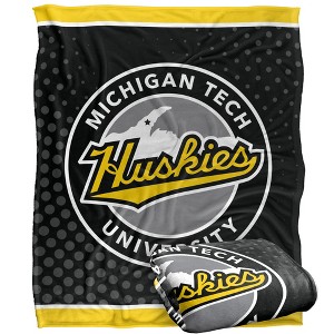 Michigan Tech University Logo Dots Silky 50x60 Blanket, 1 Sided - 1 of 4
