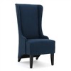 Accent Chair with Birch Wood Legs, Upholstered Comfortable High Backrest Dining Chair, Vanity Makeup Chair for Restaurant, Living Room, Bedoom - 3 of 4