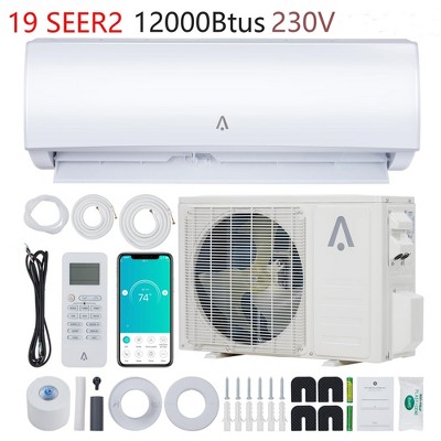 9000/12000/18000/24000/36000Btus Mini Split Air Conditioner 19/23 Seer2 With Heater System 115V/230V