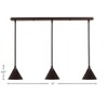 Toltec Lighting Any 3 - Light Chandelier in  Dark Granite with 7" Dark Granite Cone Metal Shade Shade - 2 of 2