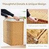 Rattan Design 110L Laundry Hamper with Double - section Liner and Large Capacity, Lid - included, Household Clothes Storage Essential - 4 of 4