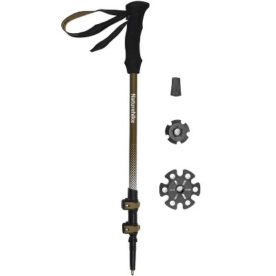 Naturehike 1pc Trekking Poles Carbon 169g, Adjustable Ultra-Lightweight Hiking Sticks Unisex Walking Stick with Accessories for Outdoor,Soil Brown