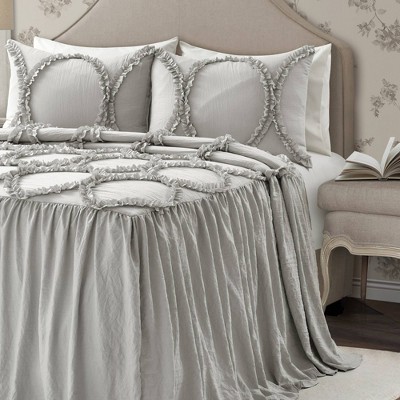 Ruffle skirt bedspread clearance queen