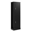 PDTEND Tall Bathroom Freestanding Storage Cabinet with Hook and Adjustable Shelf, an Anti-Toppling Device - 2 of 4
