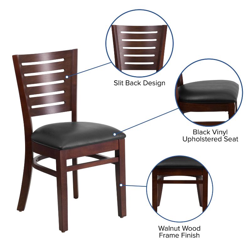 Flash Furniture Slat Back Wooden Restaurant Chair, 4 of 12
