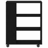 CLIHOME Rolling Office Filing Cabinet Storage Cabinet With Lockable Wheels And Open Compartments - 4 of 4