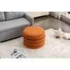 NicBex Modern 24.4" Round Storage Ottomans Small Footstools with Boucle Fabric for Bedroom and Living Room - 3 of 4