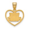 Black Bow Jewelry 14k Yellow Gold Plated Sterling Silver Wake Forest Demon Deacons NCAA Pendant - 3 of 4