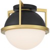 Savoy House Carlysle 1 - Light Flush Mount in  Matte Black/Warm Brass - 3 of 3