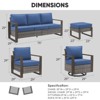 Buenhomino Outdoor Patio Furniture Set-7 Pieces All-Weather Wicker Outdoor Furniture with Swivel Patio Chairs Patio Conversation Sets for Porch Deck - 3 of 4