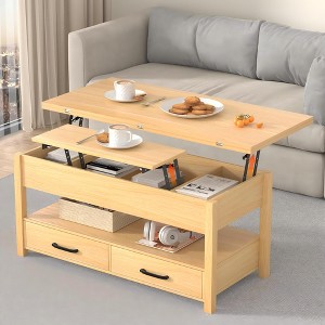 Snynuxx Lift Top Coffee Table with Drawers and Hidden Compartment for Living Room - 1 of 4