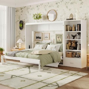 Polibi Queen Wall Bed with Convertible Storage Tower - 1 of 4