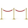 Unique Bargains Hotel Adjustable Velvet Stanchion Rope with Snap Hook - 3 of 4