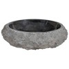 VidaXL Sink 15.7"x4.7" Marble Black - 3 of 4