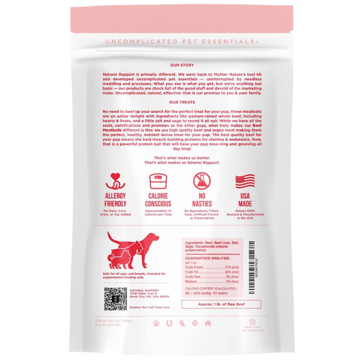 Natural Rapport The Only Freeze Dried Meatballs Dog Treats - 4oz - thumbnail 2