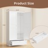 Mlezan 72" Wardrobe: Metal Armoire with Drawer, 2 Doors, Adjustable Shelves & Hanging Rod. Ideal for Bedroom Storage and Organization. - 2 of 4