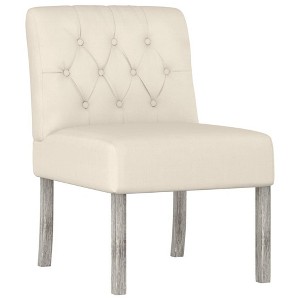 vidaXL Slipper Chair Linen Button Design - 1 of 4