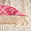 REGALWOVEN Boho Geometric Pattern with Fringe Trim Soft Decorative Pillowcases 2 Packs - 3 of 4