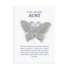 Anna-Kaci Clear Silver Butterfly Crystal Rhinestone Brooch Pin with Family or Friend Gift Message Card & Envelope Jewelry Gifts - 2 of 4
