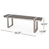 Coolbibila Farmhouse Dining Chairs For Outdoor, Patio Dining Chairs With 58 Inch Long, Dining Bench for Outdoor With Aluminum Frame - 4 of 4