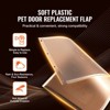 VEVOR Pet Door Replacement Flap, Compatible with VEVOR Flap Pet Doors, Measures 5.25" x 8.13",Thickened PVC Dog Door Replacement Flap (Small),Clear - 3 of 4