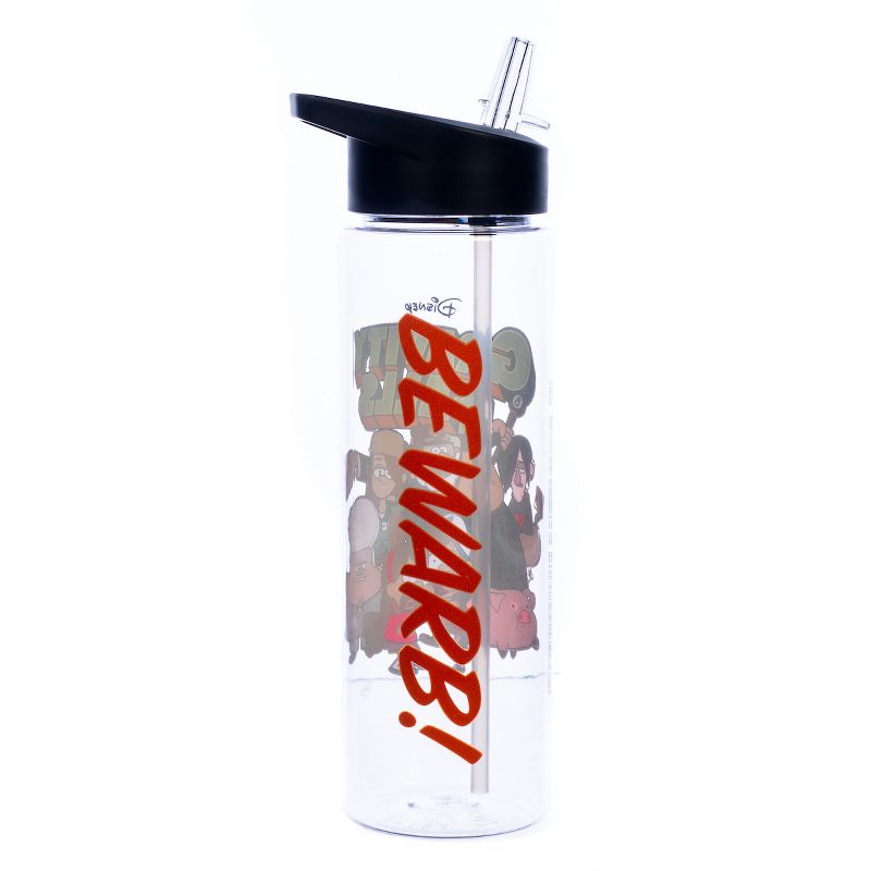 Gravity Falls Title Logo and Characters 24oz Plastic Water Bottle, 2 of 3
