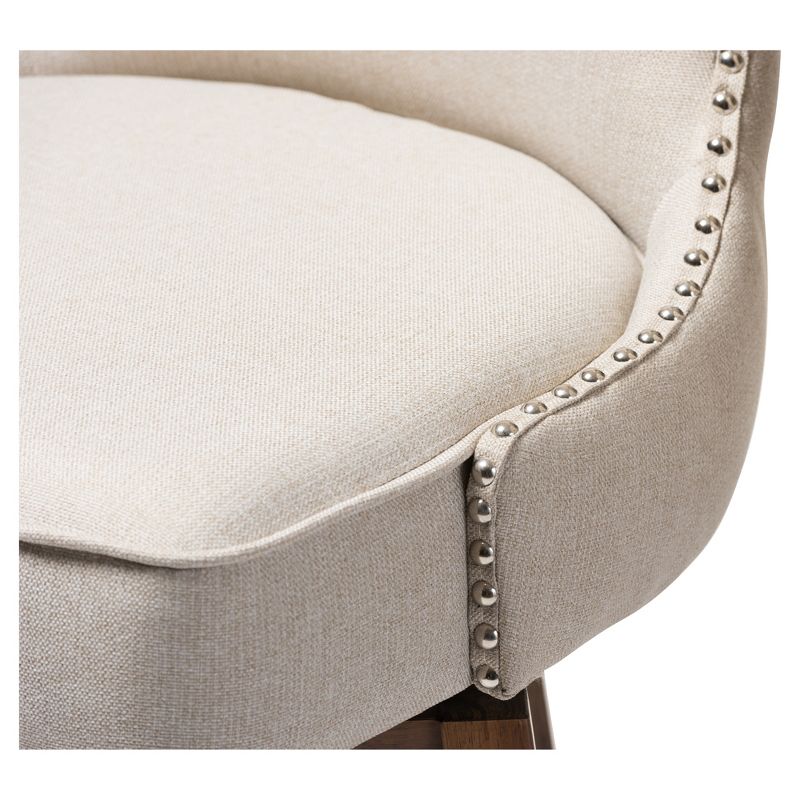 Gradisca Modern And Contemporary Wood Finishing Upholstered Barstools Set Of 2 - Baxton Studio, 6 of 10