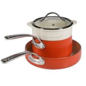 Bloomhouse 4-Piece Heavy-Gauge Aluminum Cookware Set w/Non-Stick Ceramic Steamer Insert - 1 of 4