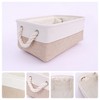 Unique Bargains Fabric Collapsible Storage Organizer Basket with Handles - 2 of 4
