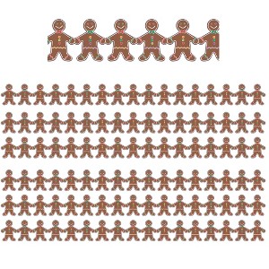Hygloss® Gingerbread Men Classroom Borders, 36 Feet Per Pack, 6 Packs - 1 of 2