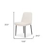 HomeRoots Cream and Black Upholstered Boucle And Metal Dining Side Chair - 3 of 4