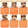 Jessie's Wig Tape In Hair Extensions Human Hair For Women 50g Thick Ends Straight Seamless #4 Light Brown 18-26 Inch 20 Pcs/Pack - 4 of 4