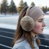 FAAYFIAN Faux Fur Fuzzy Earmuffs Ear Warmer for Winter Women with Pearl Headband, Soft Plush Outdoor Ear Muffs - 3 of 4