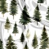 Sweet Jojo Designs Gender Neutral Unisex Satin Fitted Crib Sheet Woodland Pine Tree Green and White - 2 of 4