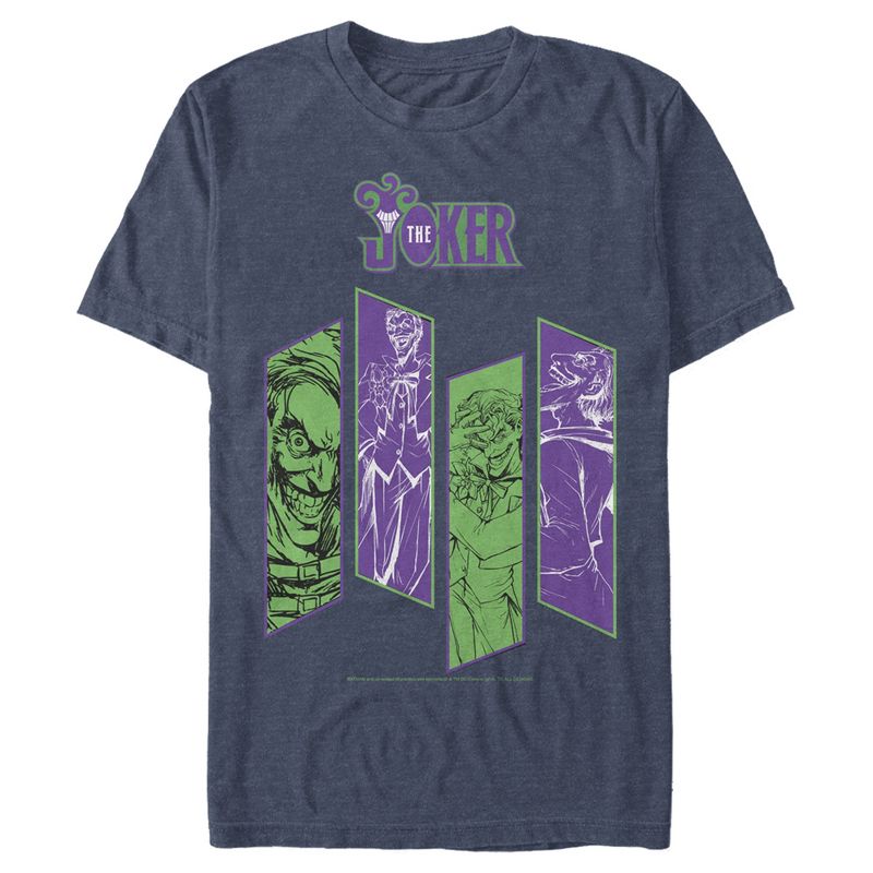 Men's Batman Joker Classic Villain Panels T-Shirt, 1 of 4