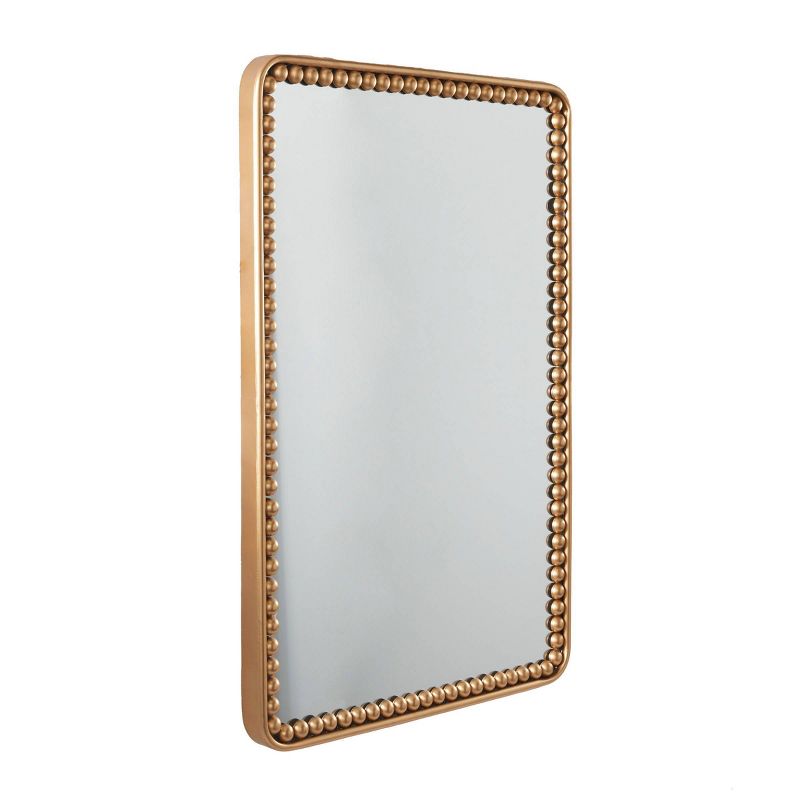 36&#34;x24&#34; Metal Wall Mirror with Beaded Detailing Gold - Olivia &#38; May, 4 of 6