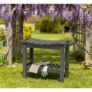 ORRD Storage Bench with Handle, Waterproof Shower Stool & Entryway Seat, Non-Slip Pads for Indoor Outdoor Use - 1 of 4