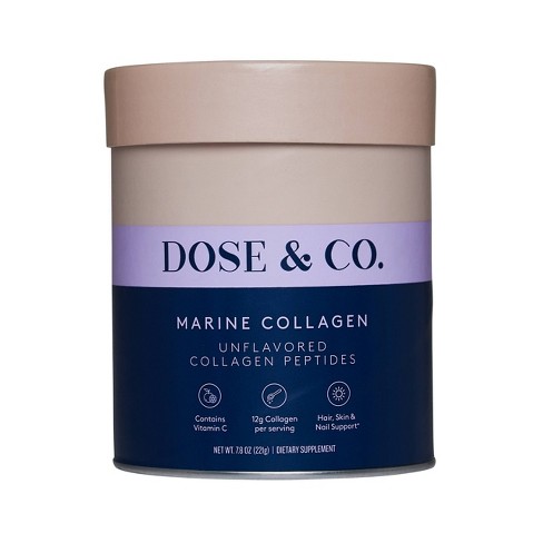 Dose & Co. Marine Unflavored Collagen Peptides Powder - 7.05oz - image 1 of 4