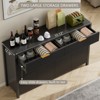 Gikpal 55’’ Modern Fluted Sideboard Cabinet, Entryway Table, Wooden Dresser for Bedroom with 2 Drawers & 2 Adjustable Shelves, Dining Room, Kitchen - 4 of 4