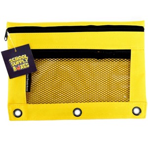 School Supply Boxes - Pencil Bag / Binder Pouch with Two Pockets - Available in Different Colors & Sizes - 1 of 4