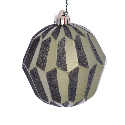 Vickerman 5" Glitter Faceted Ball Ornament