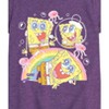 Girls' - Spongebob Squarepants - Cute Face Rainbow Fitted Short Sleeve Graphic T-Shirt - 2 of 4