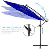 Best Choice Products 10ft Solar LED Offset Hanging Outdoor Market Patio Umbrella w/ Adjustable Tilt - 4 of 4