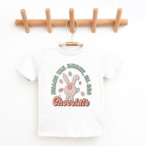 The Juniper Shop Follow The Bunny He Has Chocolate Toddler Short Sleeve Tee - 1 of 2