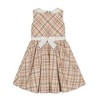 Hope & Henry Girls' Organic Sleeveless Party Dress with Peter Pan Collar, Fireside Plaid, 2T - 4 of 4