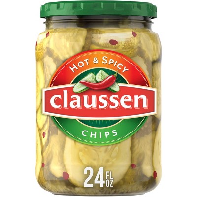 Claussen Hot &#38; Spicy Pickle Chips - 24 fl oz