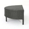 GDFStudio Harper Outdoor Wicker Half-Round Coffee Table - 4 of 4